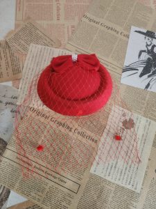chapeau bibi veronna rouge