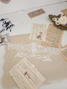 masque broderie lina blanc